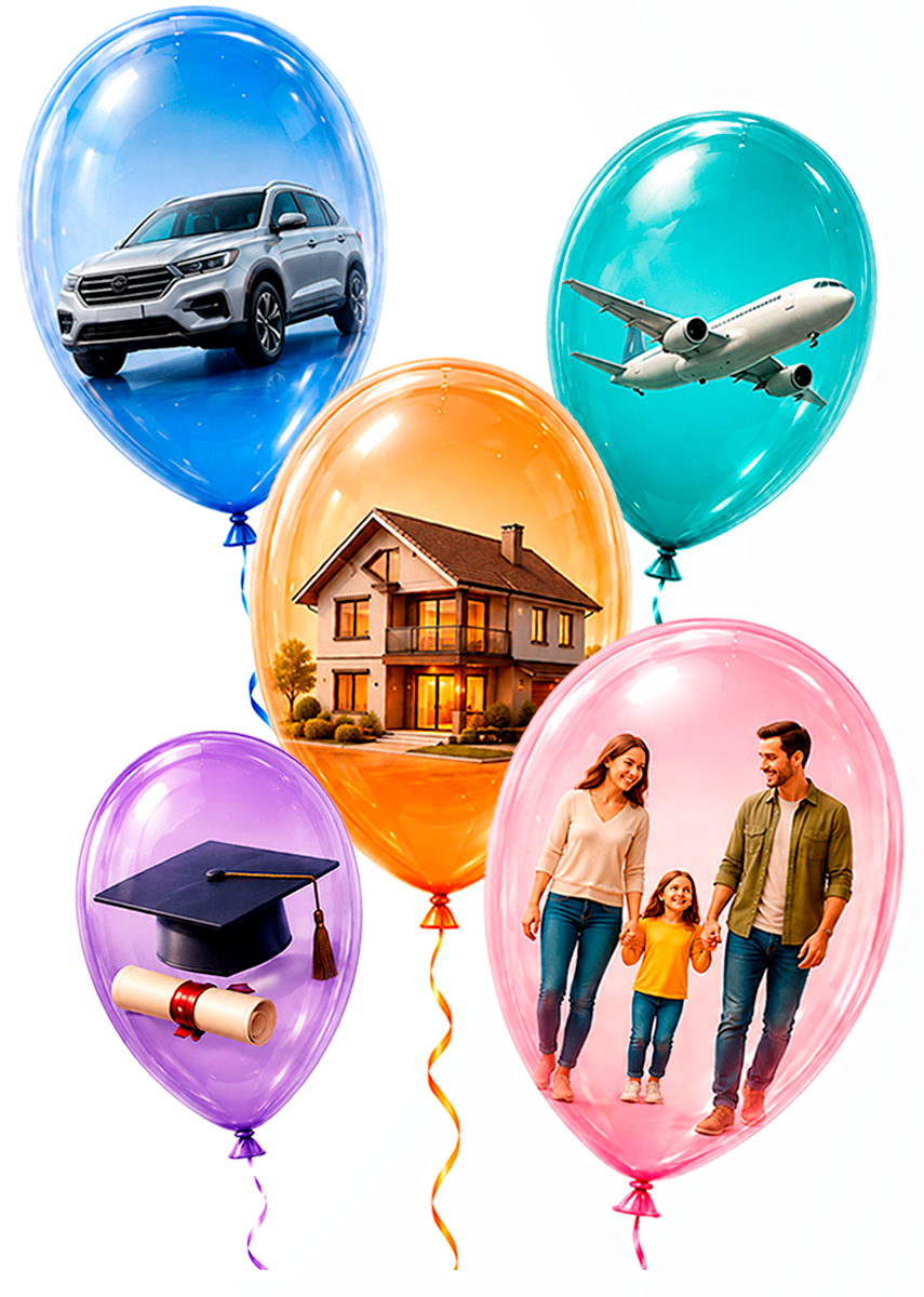Sonhos realizados: carro, viagem, casa, formatura e família